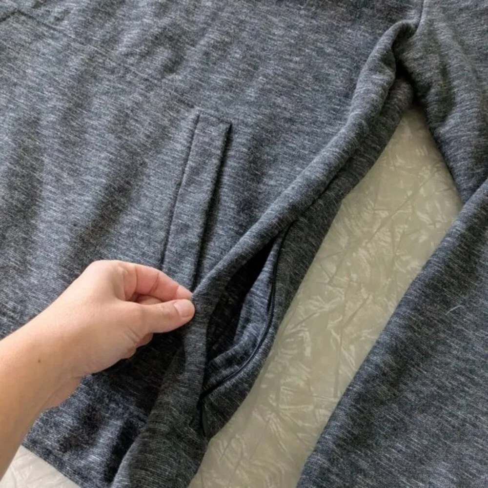 Banana Republic Men's Medium French Terry Pullover‎ Turtleneck Gray